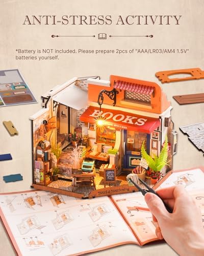 Rolife Bookstore DIY Miniature Dollhouse Kit Creative Gift for Adults - Image 3