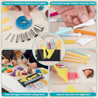 Amrules 25 Pcs Polymer Clay Sculpting Tools Kit for Adults - Image 4