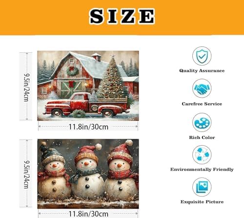 VIGEGU 2 Pack Christmas Paint by Numbers Kit for Adults with Framed - Image 3