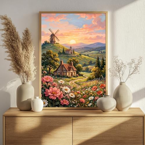 Mandun Landscape Paint by Numbers Kit for Adults, 16x20 inch - Image 2