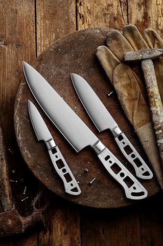KATSURA Woodworking Project Kit –Paring Knife Blank – 3.25 Inch – Japanese Premium AUS 10, 3-Layer Forged Steel – Perfect for Woodworkers, Crafters – Classic Style Handle – NO LOGO - Image 5