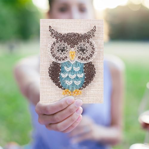 WEBEEDY DIY String Art Kit Owl Craft Kit Creative Craft Kits for Adult Graduation Christmas Halloween Gifts Home Wall Table Graduation Party Decorations - Image 7