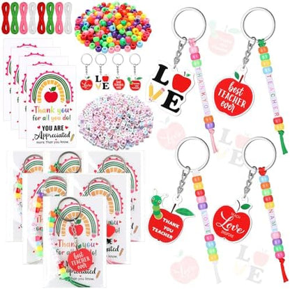 Suncalla 984 Pcs 24 Set Teacher Keychain Making Kit Teacher Charm Gifts by Unknown