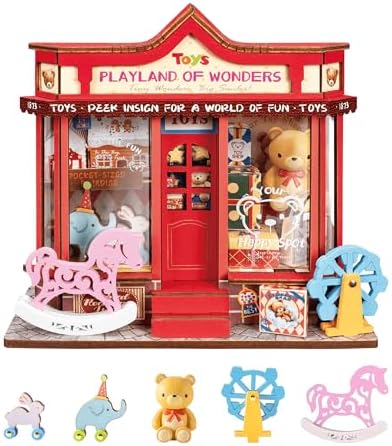 Rolife DIY Miniature House Kit 1:32 Whimsy Toy Shop Diorama Dollhouse Tiny House Model Building Set, Hobby Crafts for Adults Gifts for Him Her by Rolife