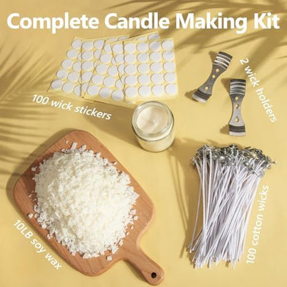 FUHITIM Soy Candle Wax for Candle Making 10 lbs Bag - Image 2