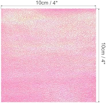 MECCANIXITY 100 Sheet Glitter Origami Paper 4x4 Inch Shiny Sparkly Square Folding Sheet 10x10cm Iridescent Paper for DIY Art, Craft Decor, Pink - Image 2