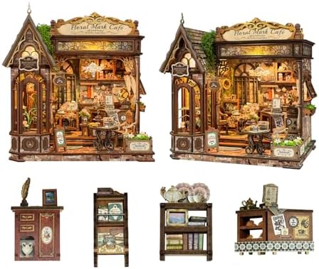 Book Nook Kit DIY Miniature House 3D Wooden Puzzle - Floral Mark Cafe - Image 7