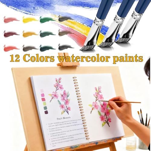 Workbooks Coloring Book Beginner Friendly Painting Kit Easy Nature Scenes Painting Set Art Crafts for Creative Exploration Gift for Adults (The Fall, Without Palette) - Image 2