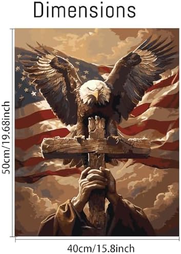 Paint by Numbers Kit for Adults-National Flag, DIY Oil Painting 16x20In - Image 3