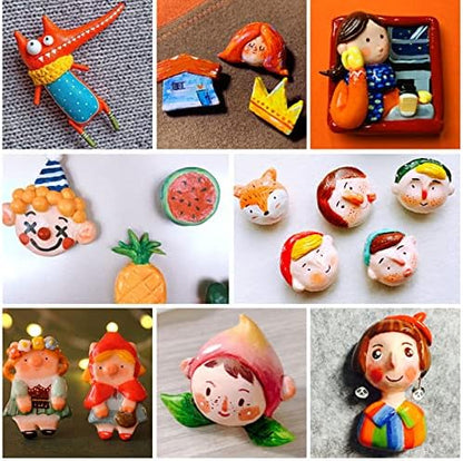 22 Air Dry Clay Tools for Adults Jewelry Making Sculpting Polymer Supplies Acrylic Roller Paint Brushes Set Dotting Scoring Stylus Craft Glue Sponge Silicone Clear Modeling Airdry Earring Kit - Image 7