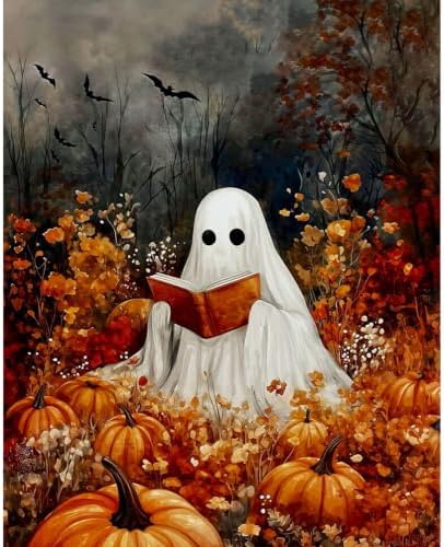 Halloween Paint by Numbers Kit for Adults Ghost Paint by Numbers for Adult by Aestalrcus