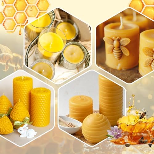 Ksedcon Beeswax for Candle Making Kit, 5lb Beeswax to Make Candles Include Bees Wax with Digital Wax Melter, Candle Wicks, Stickers, Candle Making Kit for Adults - Image 5