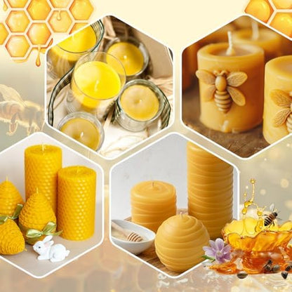 Ksedcon Beeswax for Candle Making Kit, 5lb Beeswax to Make Candles Include Bees Wax with Digital Wax Melter, Candle Wicks, Stickers, Candle Making Kit for Adults - Image 5