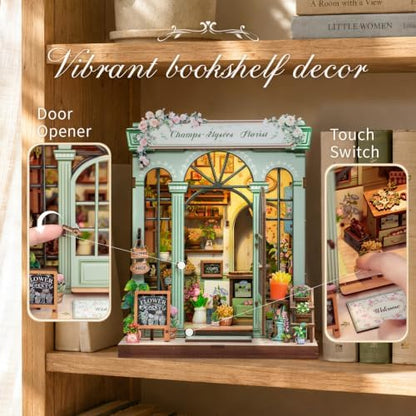 CUTEBEE Book Nook Kit - DIY Miniature House Dollhouse Kit for Adults - Image 4