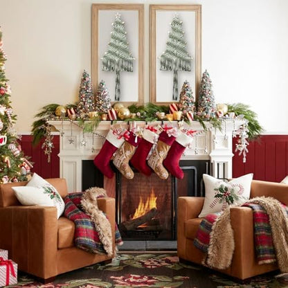 Christmas Tree Macrame Wall Hanging Decor 9.84 × 22.8inch Xmas Tree Shape Boho Tapestry with Rustic Bead and Star Tree Topper Hand-Woven Crafts for Holiday Winter Decoration (Green) - Image 5