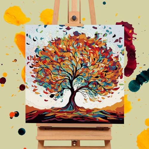 Framed Paint by Numbers Kit for Adults Beginners, Tree of Life - Image 4