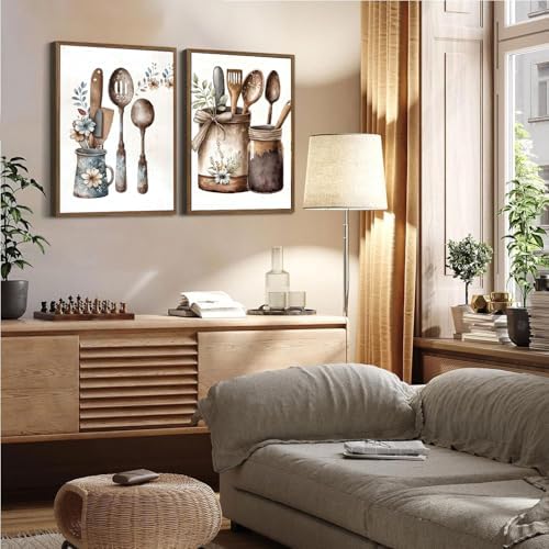 2 Pack Cutlery Paint by Numbers Kit for Adults Canvas 12X16 inch - Image 4