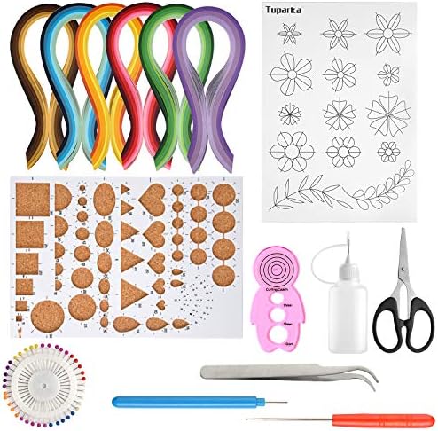 TUPARKA 15 PCS Paper Quilling Kits with 29 Colors 600 Strips Quilling Paper DIY Design Drawing Handcraft Tool by TUPARKA