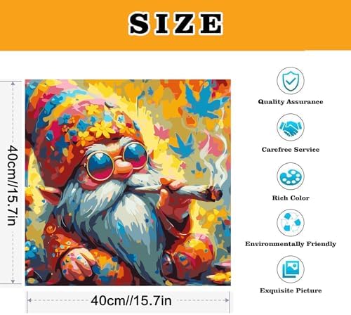 Meothan Paint by Numbers Kit for Adults Beginner 16X16 inch (Without Frame) - Image 3
