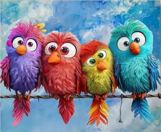 DYAIANGMU Bird Paint by Numbers Kit for Adults Beginners 19.6X15.7 inch by Unknown