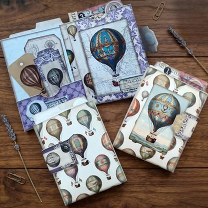 Mini Junk Journal Project,Folio Booklet Craft Kit, Junk Journal Kit, Scrapbooking Supplies, Journaling Decor, Mini Folio Writer Folder Project, Arts & Crafts Gifts, Handmade Decor Accessories by Unknown