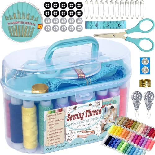 Sewing kit Sewing Thread Sewing Supplies Family Repair Kit Traveler Sewing Project kit DIY Sewing Supplies Organizer by COLORED+BIRD