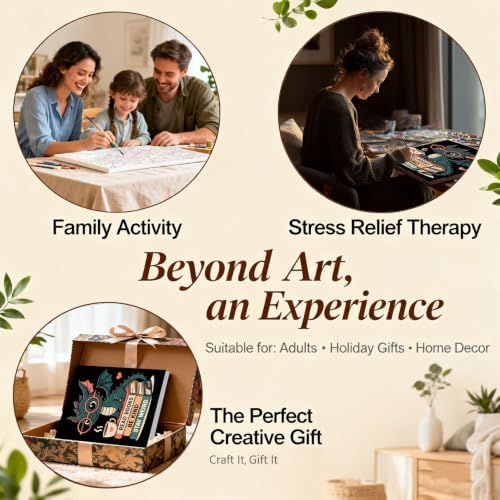 Gemozaic Framed Paint by Numbers Kit for Adults - Black Dragon & Books - Image 5