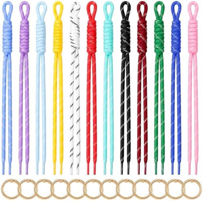 24 Pack Paracord Keychain Bag Charms, Rope Keychain by Unknown