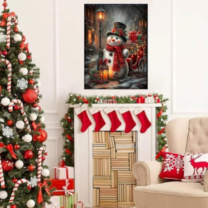 Christmas Snowman Paint by Numbers Kit for Adults Beginner (Without Frame) - Image 4