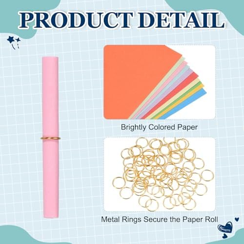 MECCANIXITY 100Pcs Message Paper Scrolls 7x14cm Lucky Wishing Pink - Image 3
