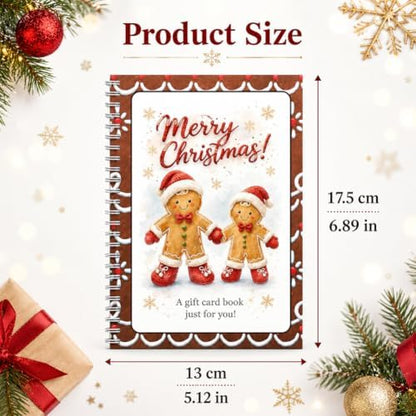 Christmas Gift Card Book, 5x7 Holiday Gift Booklet, DIY Spiral-Bound Merry Christmas College Survival Kit, 10-Page Surprise Greeting Card Book for Cards Cash, Students Graduation Gift - Image 7