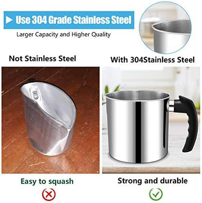 DINGPAI Candle Making Pouring Pot, 44oz Double Boiler Wax Melting Pot - Image 4