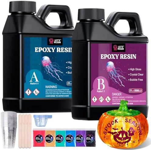 LET'S RESIN 34oz Crystal Clear Epoxy Resin, Casting Resin for Beginners by LETSRESIN