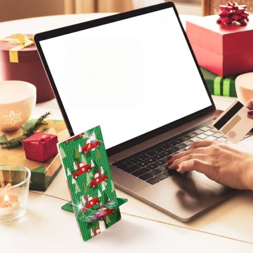Saillong 6 Pcs Christmas Diamond Painting Phone Stand Full Drill Holder - Image 2