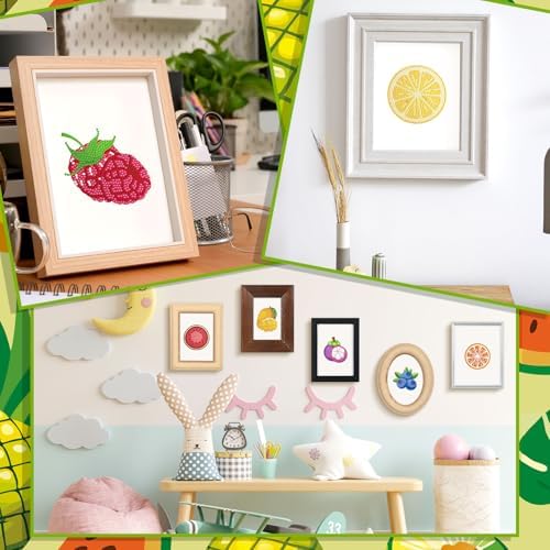 Xuhal 30 Pcs Fruit Mini Diamond Art Kits for Adults Small Diamond Painting - Image 2