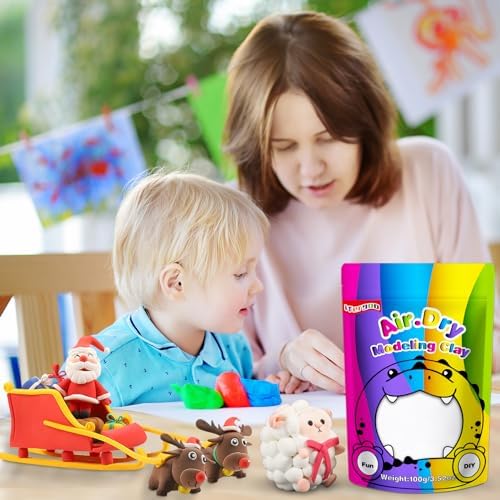ifergoo 100g White Air Dry Clay, 3.5oz DIY Creative Modeling Clay for Kids - Image 5
