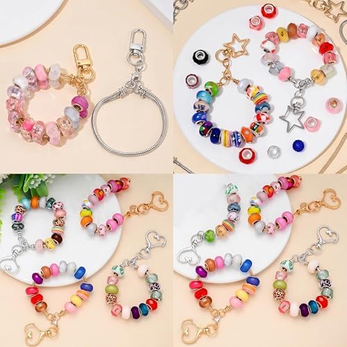 10PCS Beadable Keychain Bars Mixed Color Chain Keychains Key Chain Making Kit - Image 7