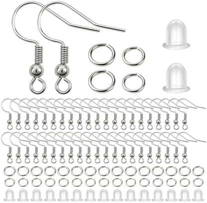 TOAOB 300pcs Stainless Steel Earring Hooks Silver Making Kit by TOAOBTHEONEANDONLYBABY