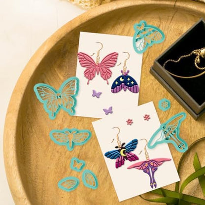 beinkmake 22Pcs Butterfly Polymer Clay Cutters Boho Clay Earrings Cutters - Image 3