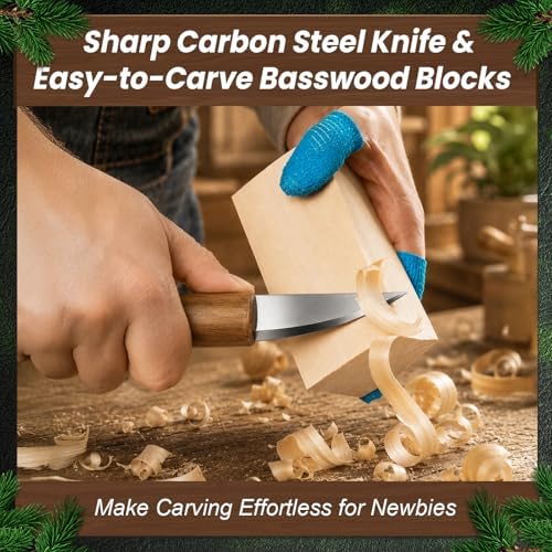 Wood Carving Kit, 13Pcs Whittling Kit with Carving Knives for Beginners - Image 6