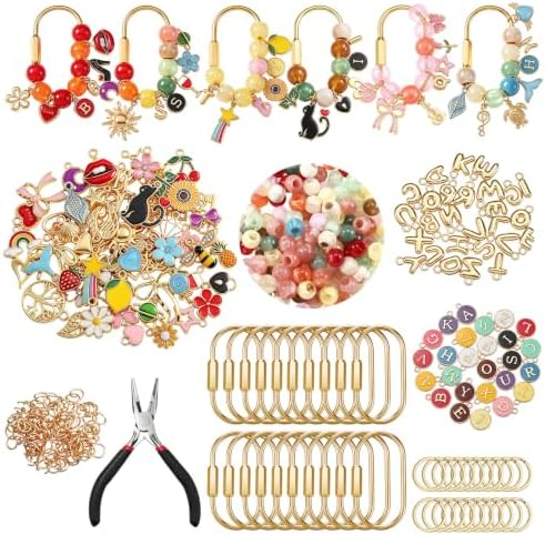 Sureio 444 Pcs Gold Brass Carabiner DIY Kit 20 Set Carabiner Bag Making by Sureio