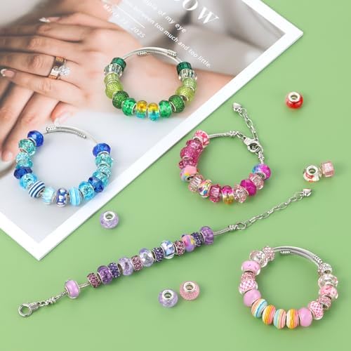 240 Pcs Large Hole Beads for Bracelets, Spacer Bead for Jewelry Making - Image 3