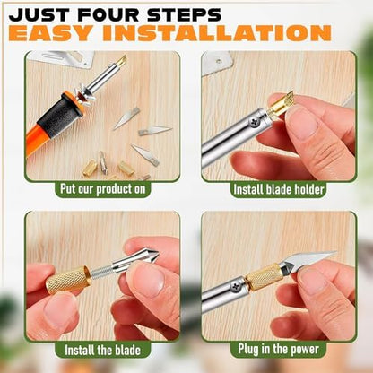 30W Electric Hot Knife Cutting Tool- Plastic Cutter Tool, 10 Blades - Image 5