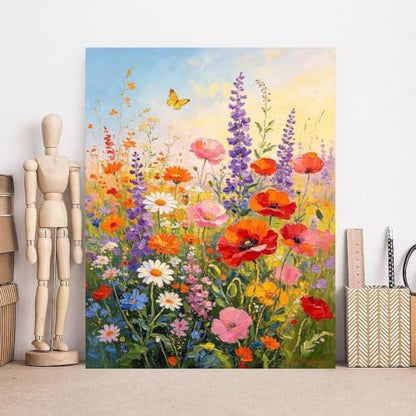YOLENIX Flowers Paint by Numbers Kit for Adults Beginner (Without Frame) - Image 2