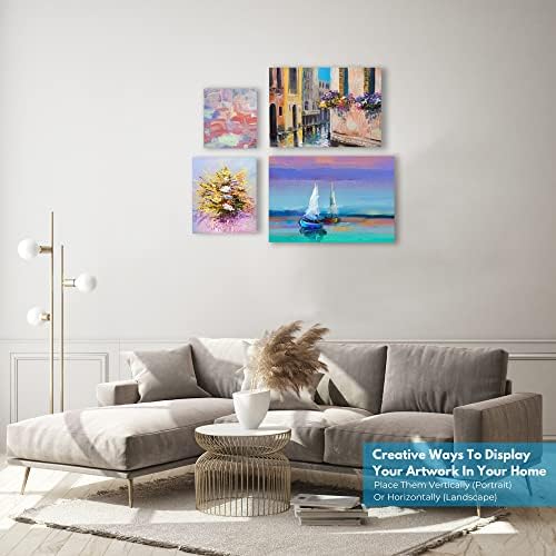 KEFF 24-Pack  Canvas for Painting, 6 of 5x7, 8x10, 9x12,11x14 Painting Canvas Boards, Art Supplies for Adults & Kids - 100% Cotton Primed Canvases for Painting Acrylic, Oil, Watercolor - Image 5