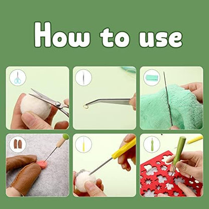 IMZAY Needle Felting Kit Beginner 50 Colors Wool Roving Set - Image 5