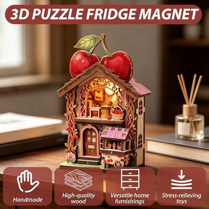 Book Nook Kit - DIY Miniature House Kit for Adults, Teens and Beginners, Dollhouse Booknook Library Tiny House Bookshelf Decor 3D Wooden Puzzle, Gifts for Family, Friends - Image 5