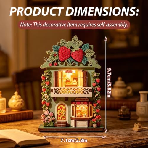 Book Nook Kit DIY Miniature House 3D Wooden Puzzle Bookshelf Decor - Image 2