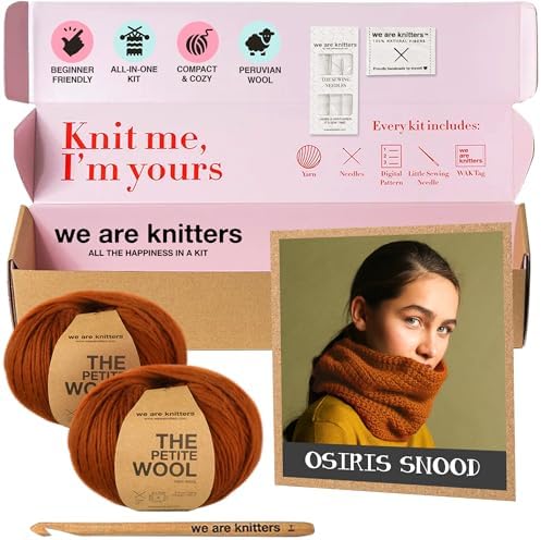 We Are Knitters Osiris Snood Kit | Beginner Crochet Gift Kit | Easy Warm Winter Snood | Stylish DIY Handmade Accessory Set Cozy Relaxing Craft GiftPro by WEAREKNITTERS