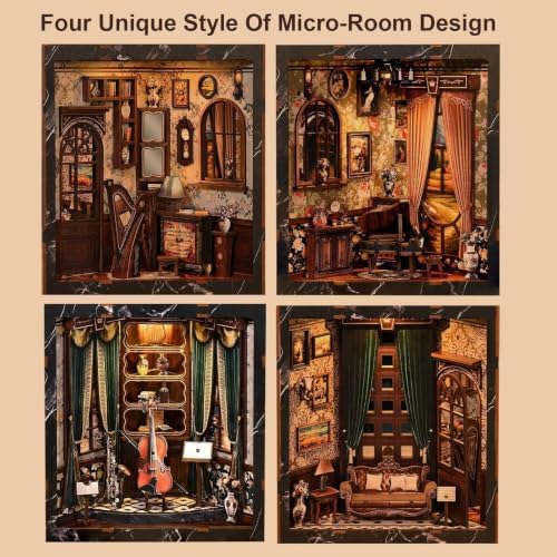 Book Nook for Adults - Four Sides Uniquely Styled Miniature House Kit - Image 2